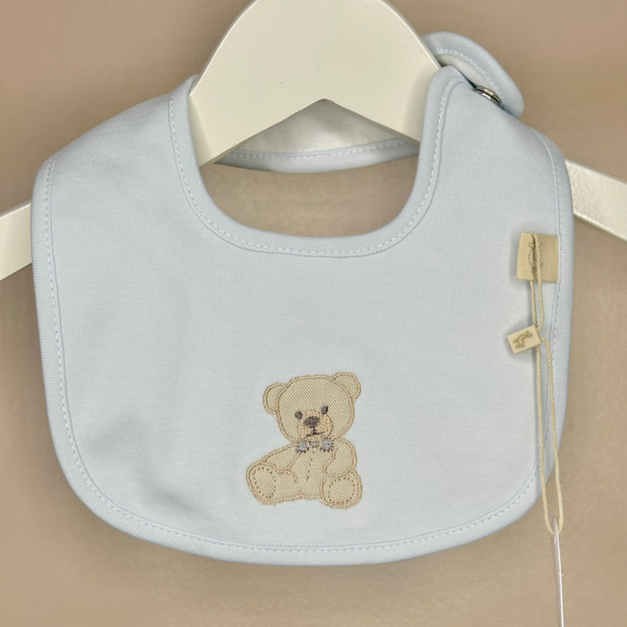 Blue Teddy Bib