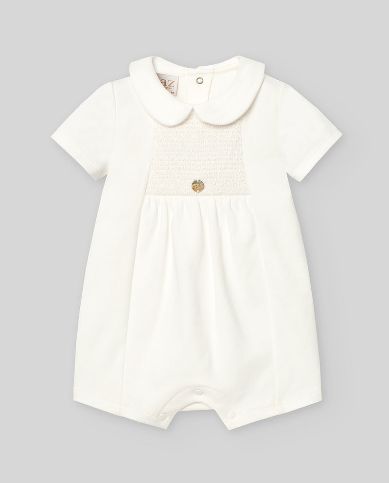 White Jersey Shortie Romper