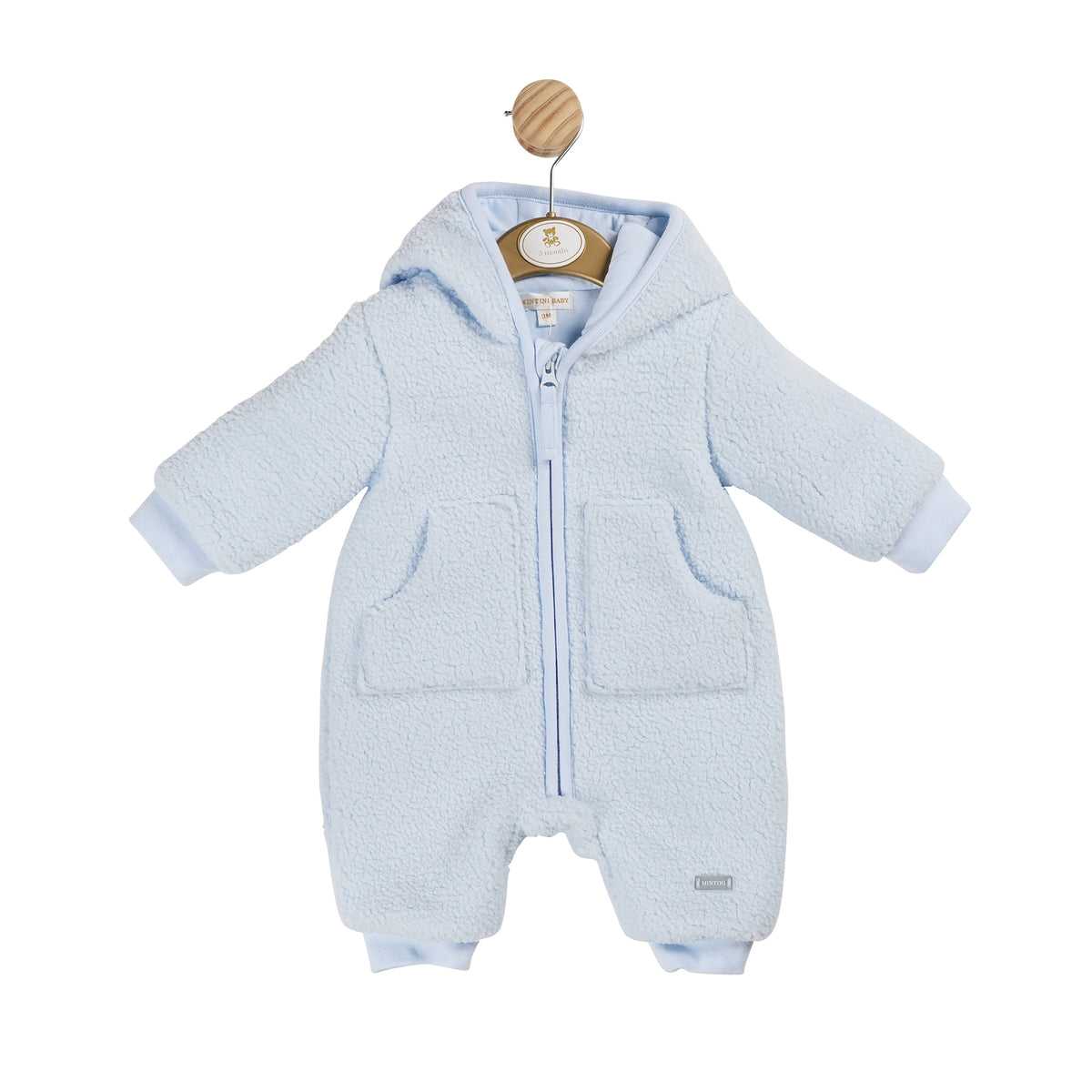 Blue Teddy Pramsuit