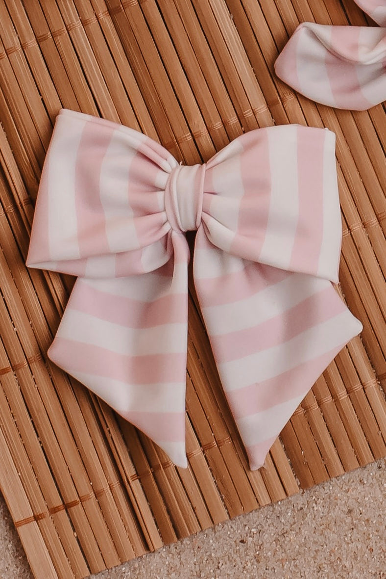 Pink Stripes Hair Bow