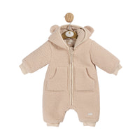 Beige Teddy Pramsuit