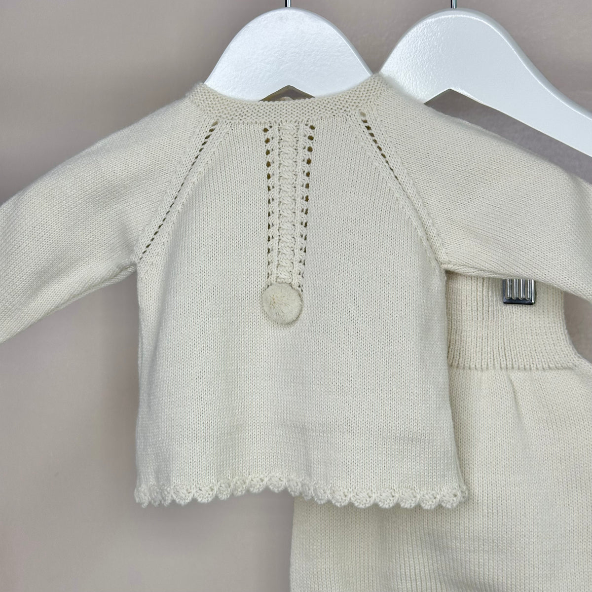 Beige Knitted Baby Set