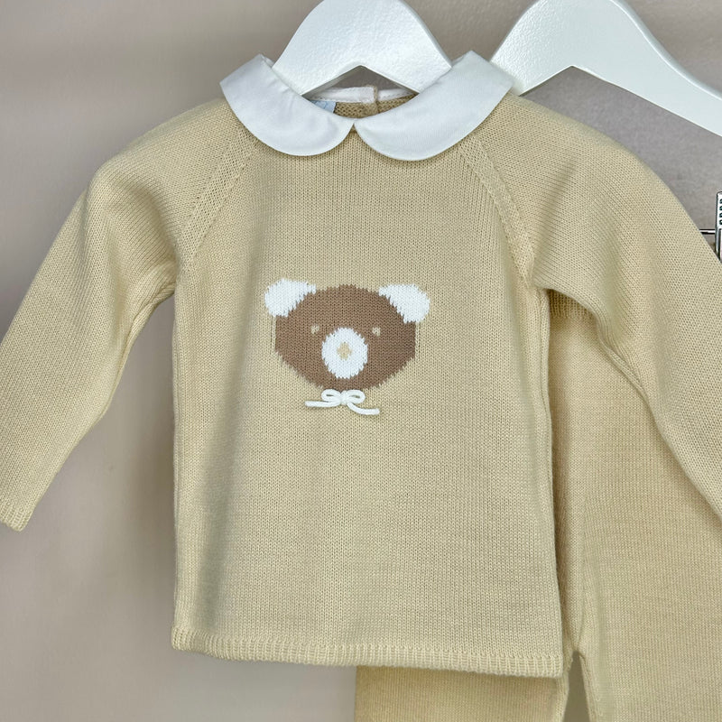 Sand Knitted Bear Tracksuit