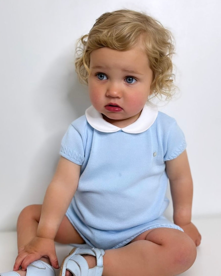 Blue Classic Peter Pan Shorts Set