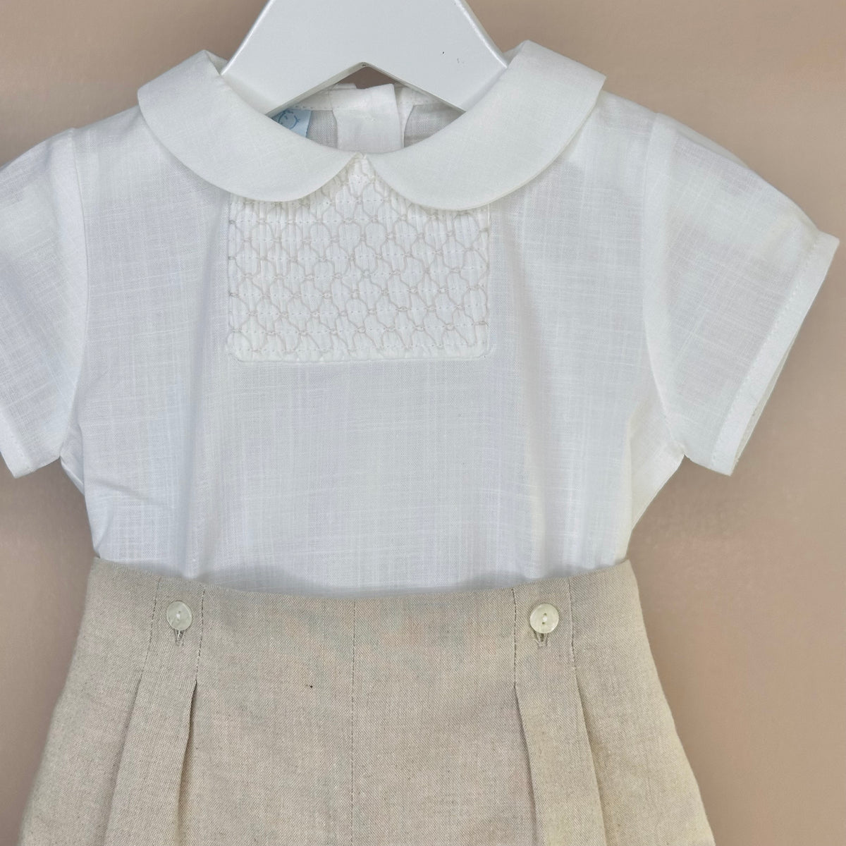 Beige & Ivory Boys Buster Suit