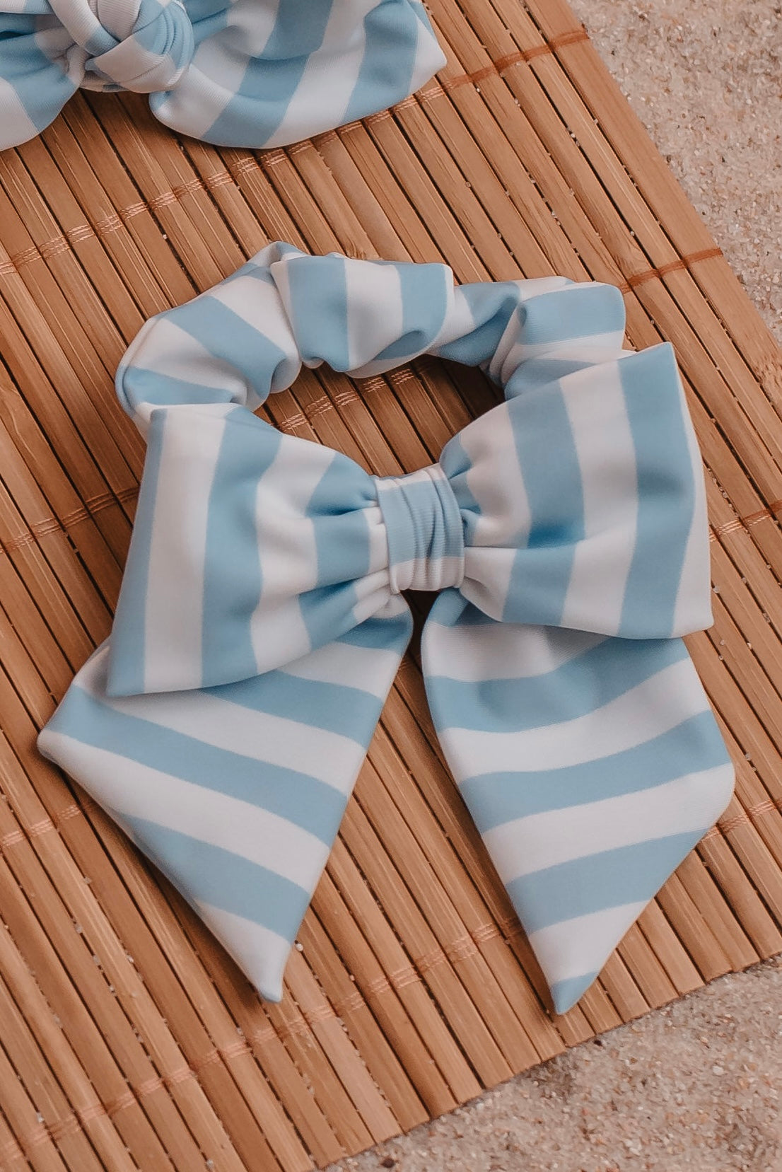 Blue Stripes Hair Scrunchie