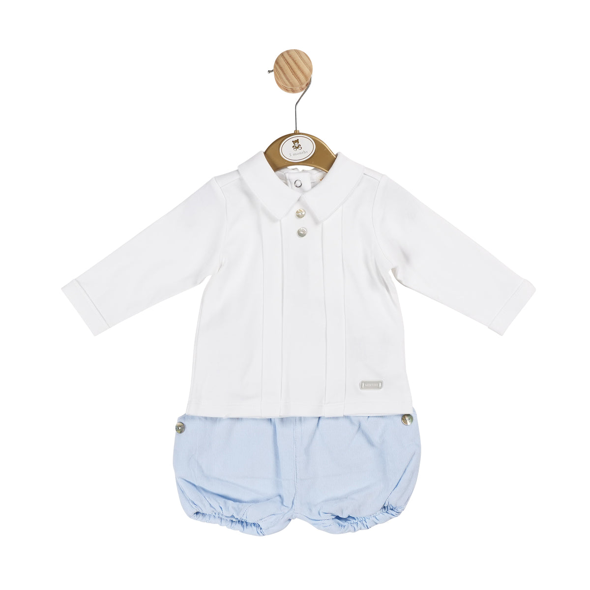 Blue Needlecord Top and Bloomer