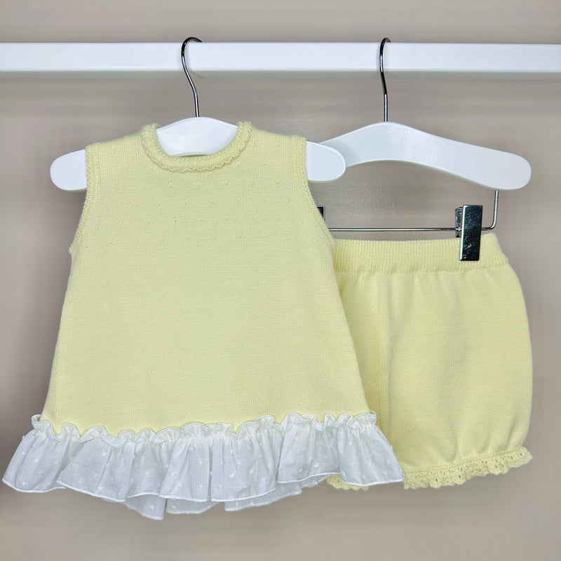 Lemon Girls Bow Bloomer Shorts Set