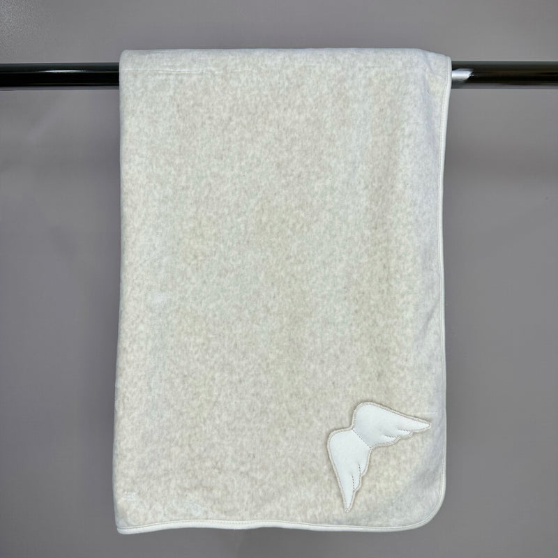 Beige Velour Angel Wing Blanket