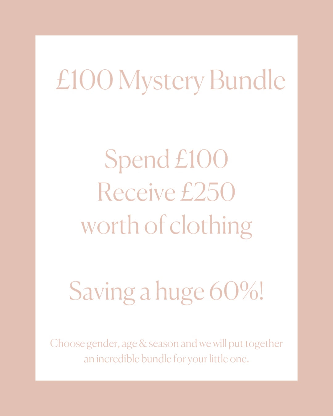 £100 Mystery Bundle Worth £250