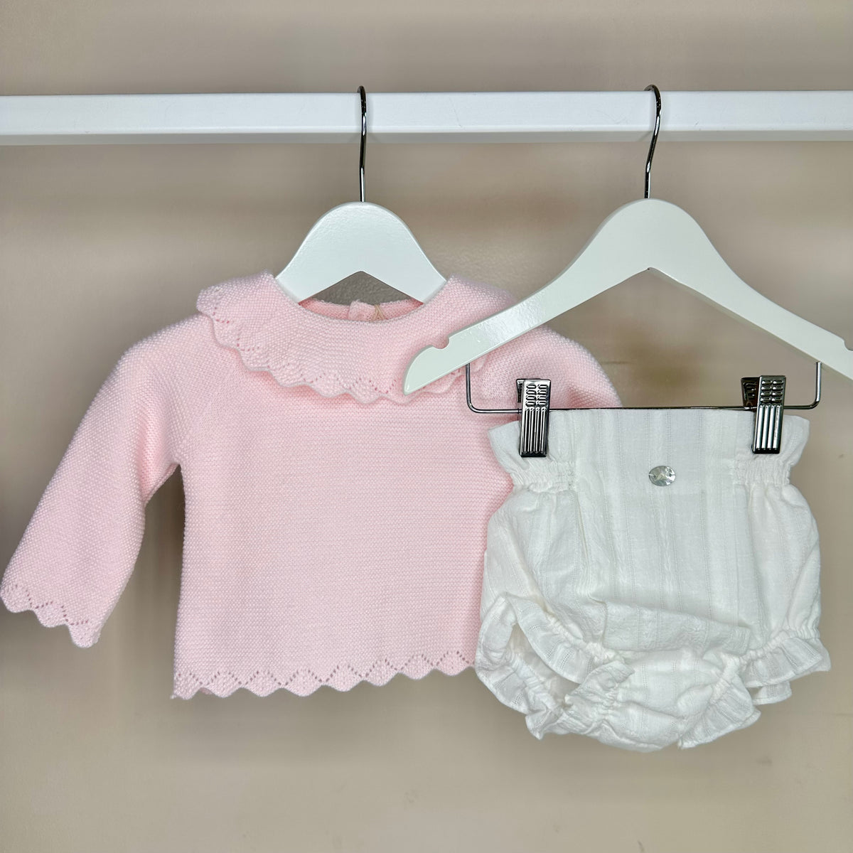 Pink Knitted Jumper & Pant Set