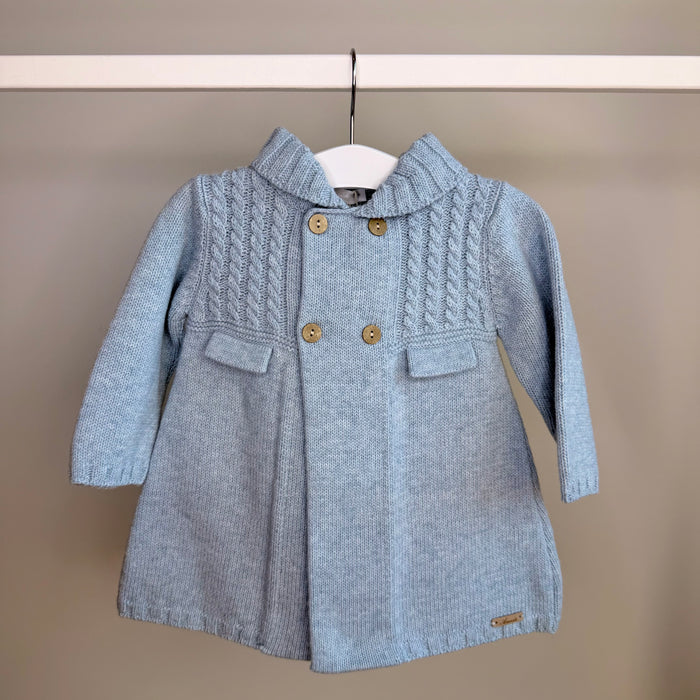 Blue Knitted Coat