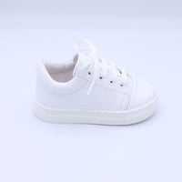Santiago White Leather Trainers