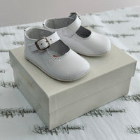 White Mary Jane Pram Shoes