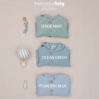 Powder Blue Cable Knitted Pramsuit