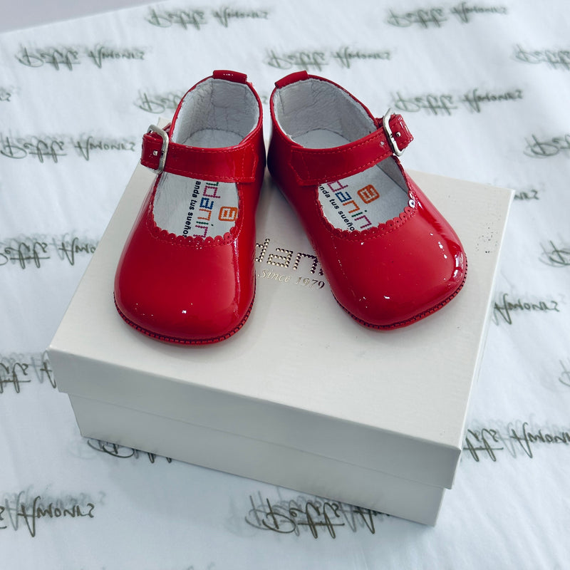 Red Mary Jane Pram Shoes