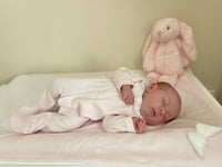 Pink Frilly Collar Cotton Angel Wing Babygrow