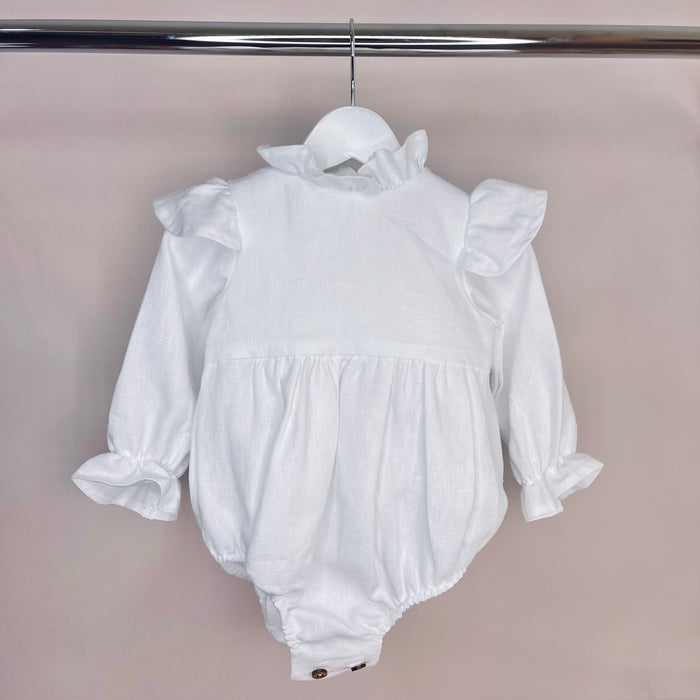 White Mable Romper