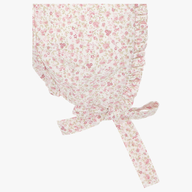 Pink Ditsy Floral Bonnet