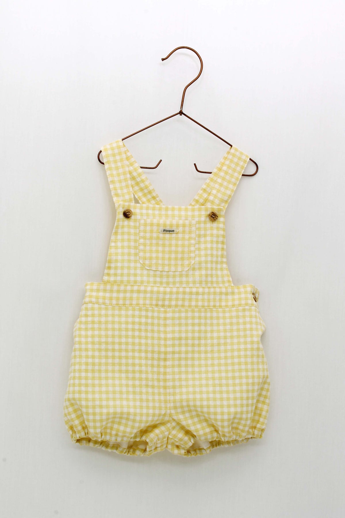 Yellow Gingham Dungarees