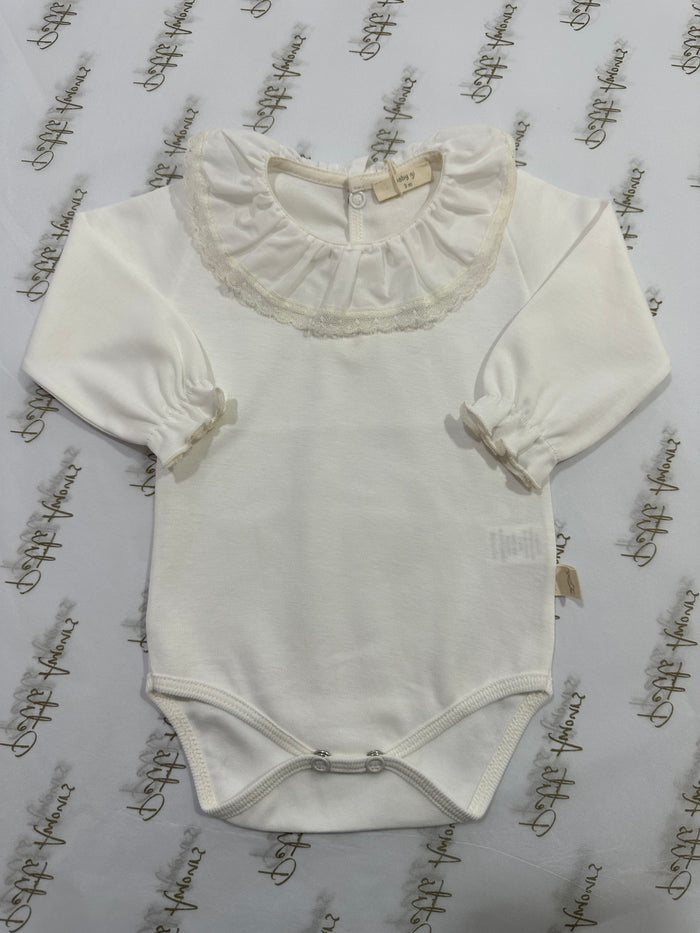 Ivory Lace Trimmed Bodysuit